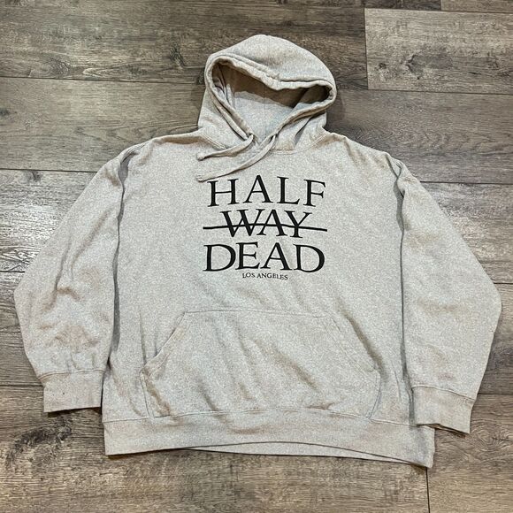 HWD Halfway Dead Los Angeles Hoodie Grey - Men's Size XL - Picture 1 of 6